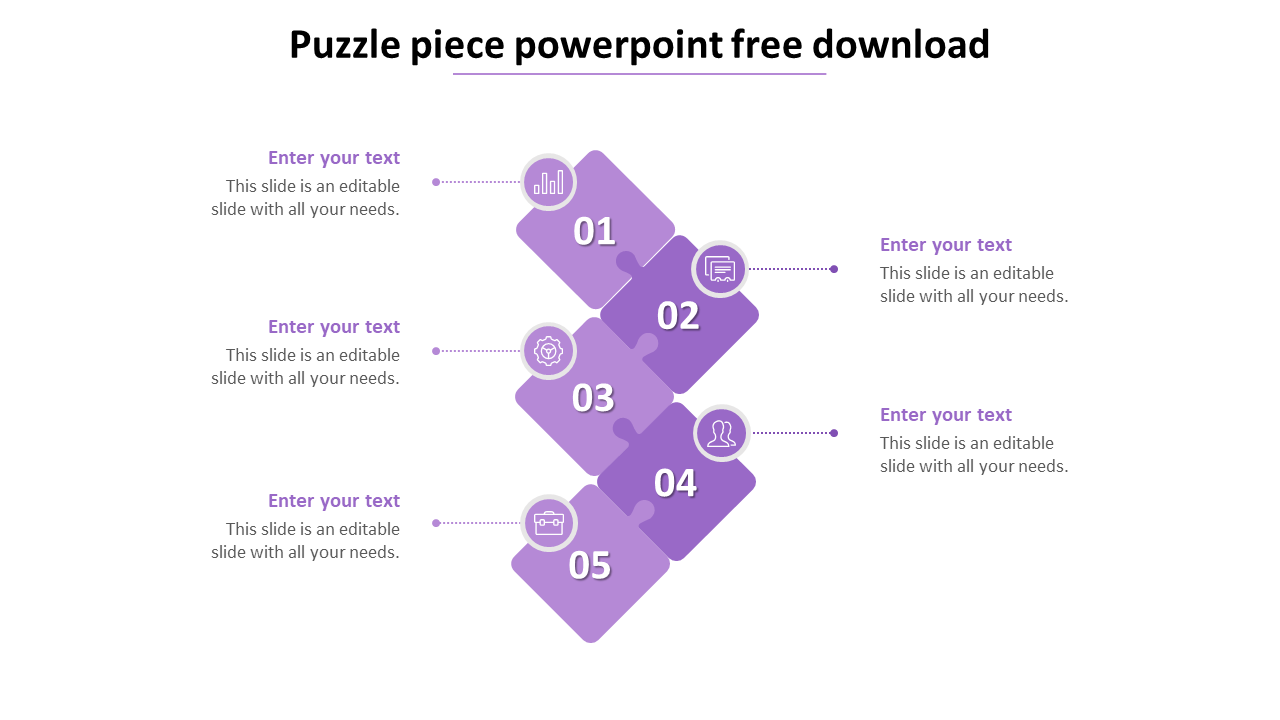 puzzle piece powerpoint free download-purple